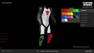 Dainese custom Works: Motor Cycle Leathers Interactive 3D Configurator