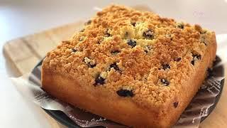 Blueberry Crumble Butter Cake 蓝莓奶酥牛油蛋糕