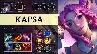 Kai'Sa ADC vs Draven: Triple Kill, Unstoppable - EUW Master Patch 14.24