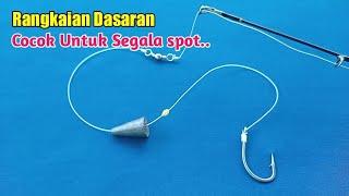 Cara Membuat Rangkaian pancing dasaran - Paling sensitif - perambut bottom