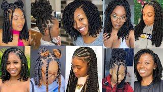 Extremely Gorgeous Kinky Twist Braids Hairstyles for Black Women 2024~Stylish Twist Braids Styles