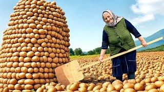 This Village Grows Tons of Organic Potatoes! The Most Famous Potato Buns Recipe!