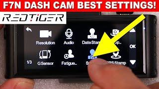 REDTIGER F7N Dash Cam Full Menu & Recommended Settings (4K, 2K, HD, GPS, Park Mode, WIFI)