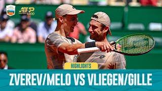 Melo & Zverev vs Vliegen & Gille Highlights | Rolex Monte Carlo Masters 2024