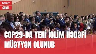 COP29-da illik iqlim maliyyələşməsi üçün 300 milyard dollar təsdiqlənib -  CANLI