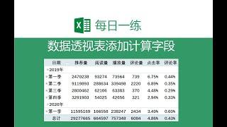 【Excel】数据透视表添加计算字段，快速搞定数据分析！