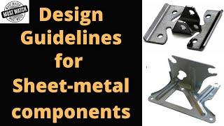 Design guidelines for sheet metal components | Design for manufacturing sheet metal components