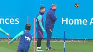 Koeman joke makes Messi smile as Barcelona train ahead of Sevilla