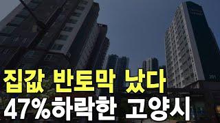 집값 반토막 났다 47%하락한 고양시