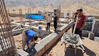 house construction; Construction of Javad's house with the help of a master builder