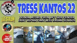 HONDA ACORD FRONT LIFT SIDE FENDER DENT REPAIR PAINTLESS #ASMR SOUNDS