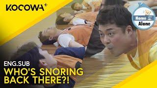 Hyun Moo & Ju Seung Instantly Fall Asleep During Yoga  | Home Alone EP561 | KOCOWA+