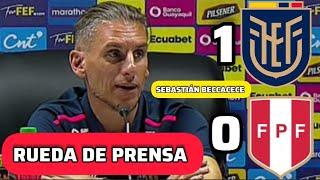 RUEDA DE PRENSA SEBASTIÁN BECCACECE POST PARTIDO ECUADOR 1 VS PERU 0 - ESTOY MUY CONTENTO