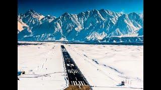 Beautiful View Of Skardu Airport in Winter