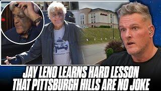 Jay Leno Learned How Serious Pittsburgh Hills Are, Falling On A Walk & Bruising Face | Pat McAfee