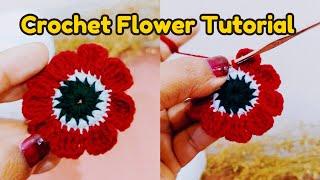 Beautiful Crochet Flower || How to Make Woolen Flower with Crochet || Crochet for Beginners