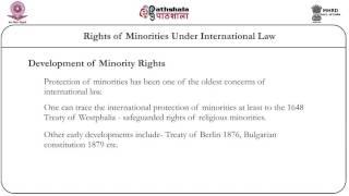 Rights of minorities under international law