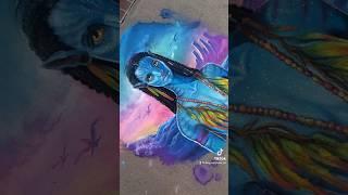 Let’s see how my chalk art turned out… #art #chalkart #avatar