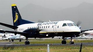 Seaborne Airlines - Saab 340B | TAKEOFF from Princess Juliana International Airport (SXM)