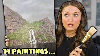 The Most Paintings I've EVER made in One Video... *a new art collection*