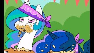 "Celestia and Luna Sisterhooves Social" MLP Comic Dub