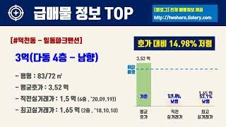 10월1주부산시 북구 아파트 저렴한 매물정보아파트 시세,시장분석