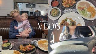 육아 VLOG: 6개월 아기랑 저녁 외식은 아직 안되나보다| 밥은 집에서 해먹는걸로.. | 한국인 아내, 미국인 남편, 6개월 아기 3인 가구 미국 마트 장보기