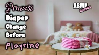 Princess diaper change before tea party | DDLG | ABDL | Comforting | Roleplay ASMR | Caregiver