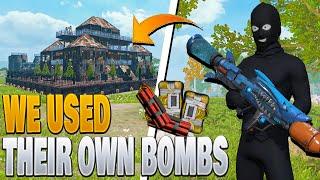 We used their own bombs to raid their base after they fail raid last island of survival