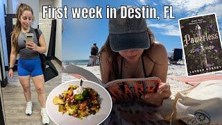 First Week in Destin, FL | Airbnb Tour, Beach Walks and Morning Swims, Book Reviews, Found a Gym!