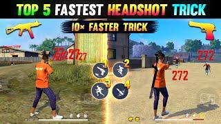 Top 5 Headshot Trick For M1887 Ump & Desert Eagle  || One Tap Headshot Trick || Free Fire #10