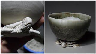 [거북이 도자기 찻잔(컵) 만들기] Sculpting a Turtle pottery teacup | 도마담 DOMADAM