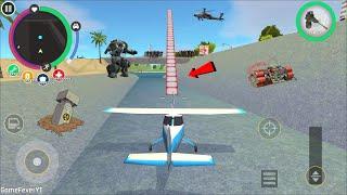 Rope Hero: Cheatground MOD (Naxeex Private Airplane fly on Stairs) rope hero fight police car robot