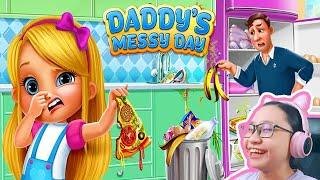 Daddy's Messy Day - Let's Help Out This Poor Dad....