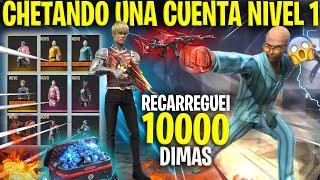 GASTANDO 10000 DIAMANTES EN UNA CUENTA NIVEL 1 EN FREE FIREPrimera RECARGA en Free Fire 