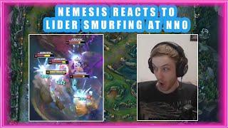 Nemesis Reacts to LIDER SMURFING on SYLAS at NNO 