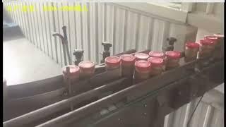 Automatic 4500bph peanut butter sesame butter jar filling line