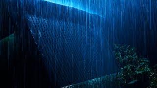 Thunderstorm and Rain Sounds for Sleep | Intense Rain on a Metal Roof with Strong Thunderclaps