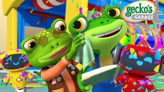 Oops! Gecko Family Photo Shoot Surprise! | Gecko's Garage | Toddler Fun Learning