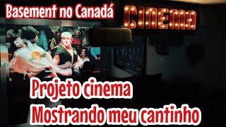 Conhecendo um basement . Meu cantinho de cinema no Canadá