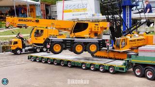 HEAVY HAULAGE RC TRUCK TRANSPORT! SPECIAL RC CRANE! LIEBHERR MOBILECRANE! HANSETRUCKER BREMEN