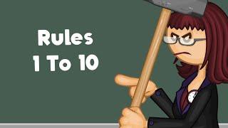 School rules 1 to 10 (Papa louie pals animation)