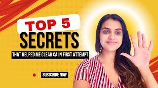 5 Secret Strategies I Used to Crack CA Exams in the First Attempt! | CA Exam Tips for Success | ICAI