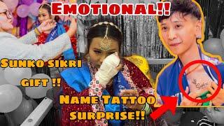 GOLD CHAIN GIFT!! JETHISASU LAI BIRTHDAY SURPRISE!! TATTOO SURPRISE DIDA EMOTIONAL !!