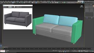 3Ds Max 인테리어 소품 모델링_소파 모델링