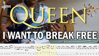 Queen - I Want To Break Free (Bass Cover + Tabs) By Chami's Bass