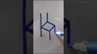 #Chair Drawing with another technique #Creative #art #rongdhonuartanddrawing
