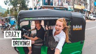 Driving in Sri Lanka is INSANE! - Tuk Tuk Road Trip Begins