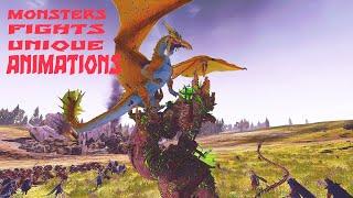 Unique Monsters Fights Animations. Total War Warhammer 2