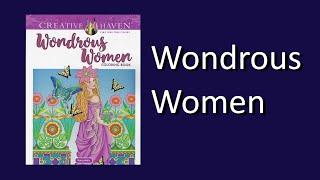 Wondrous Women by Marty Noble (Creative Haven) Coloring Book Flip Through